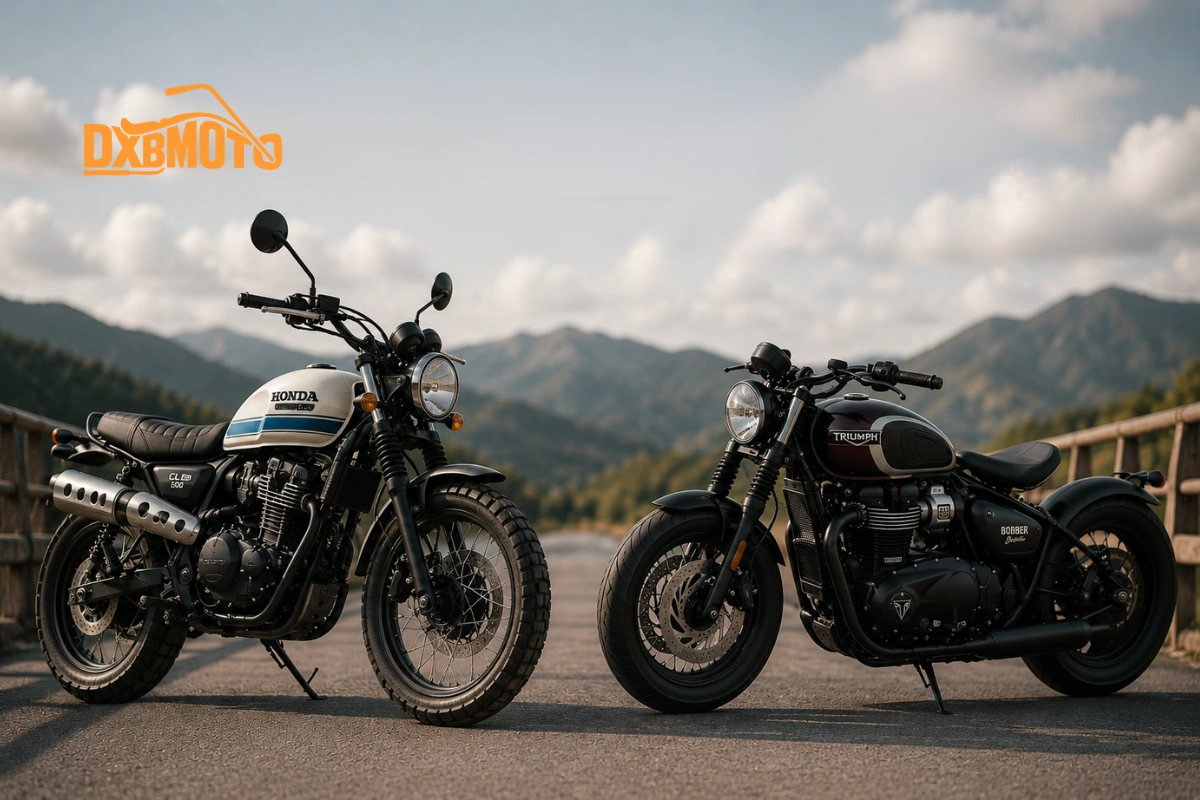 Honda vs Triumph Retro Bikes