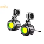 Motorcycle LED Spotlight High Brightness Focus Light Far Near Super Bright Strong Light Road Light Lime Green Fog Light