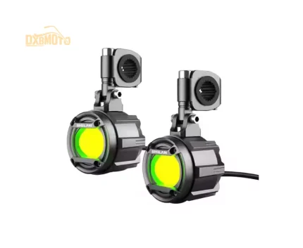 Motorcycle LED Spotlight High Brightness Focus Light Far Near Super Bright Strong Light Road Light Lime Green Fog Light