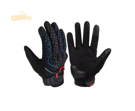 VEMAR Touchscreen Motorcycle Gloves, Colorful Reflective Summer Moto Gloves with TPU Protection