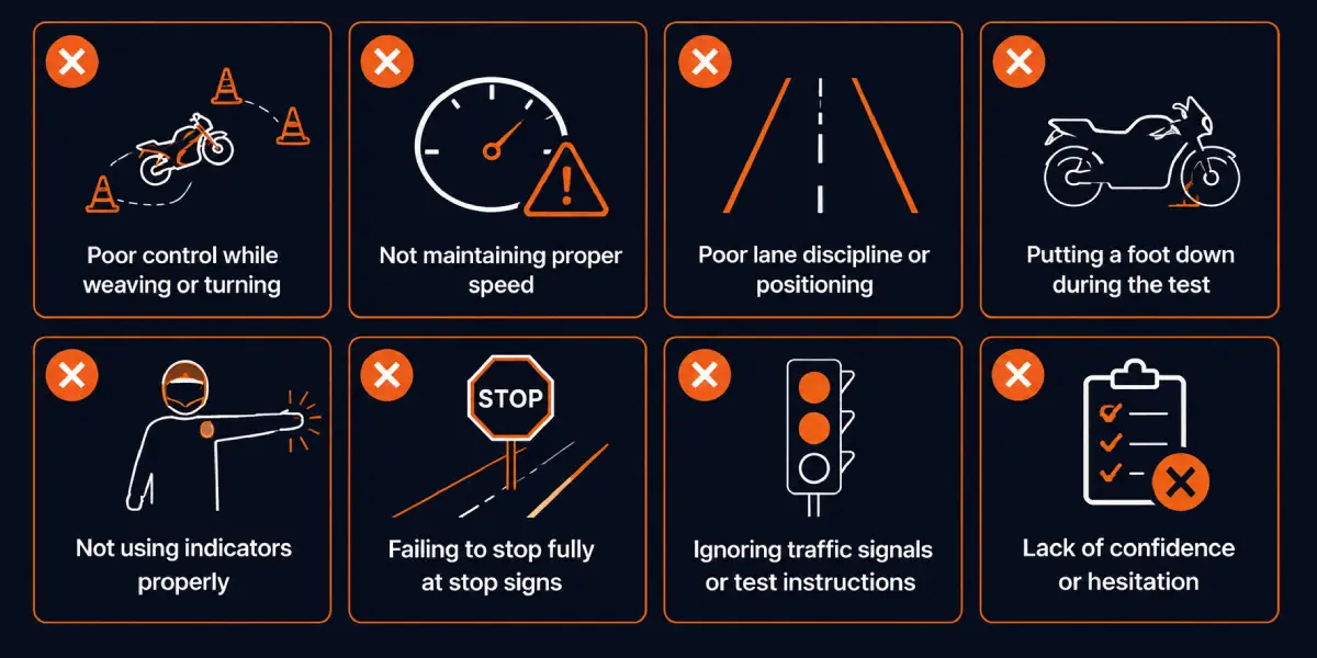 Common Reasons People Fail the Motorcycle Test