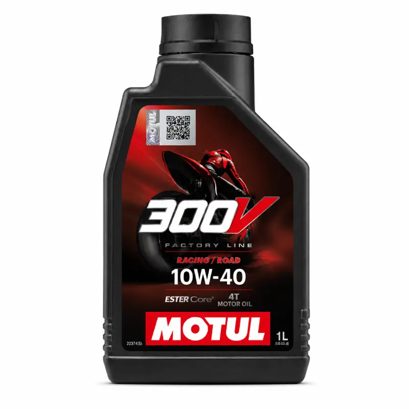Motul 300V 10W-40 motorcycle engine oil used for performance service