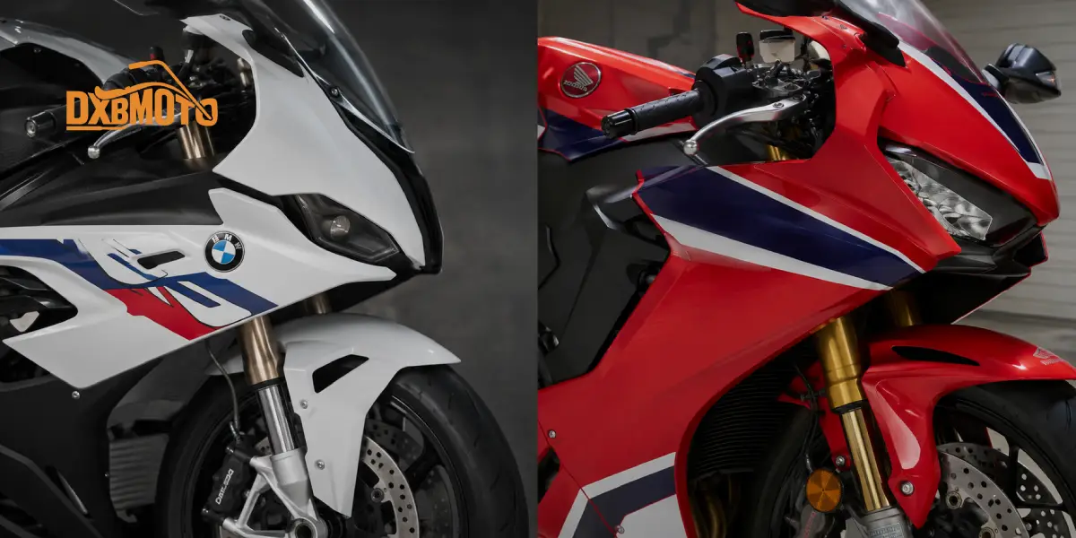 bmw s1000rr vs honda cbr1000rr close-up
