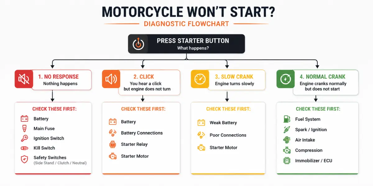 Why Won't My Motorcycle Start? 10 Common Causes